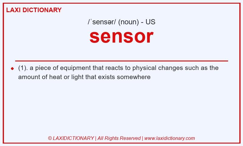 Definition sensor in American English