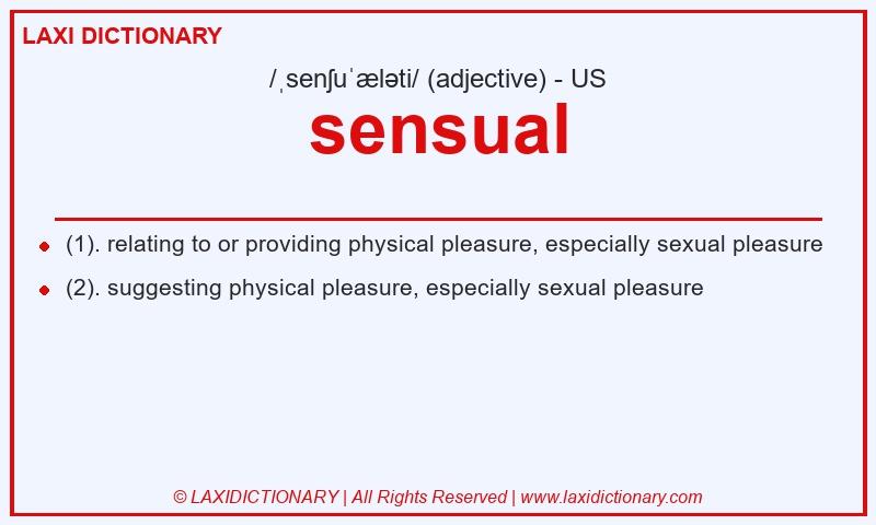 Definition sensual in American English