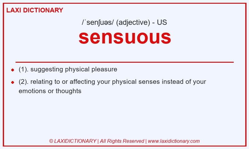 Definition sensuous in American English