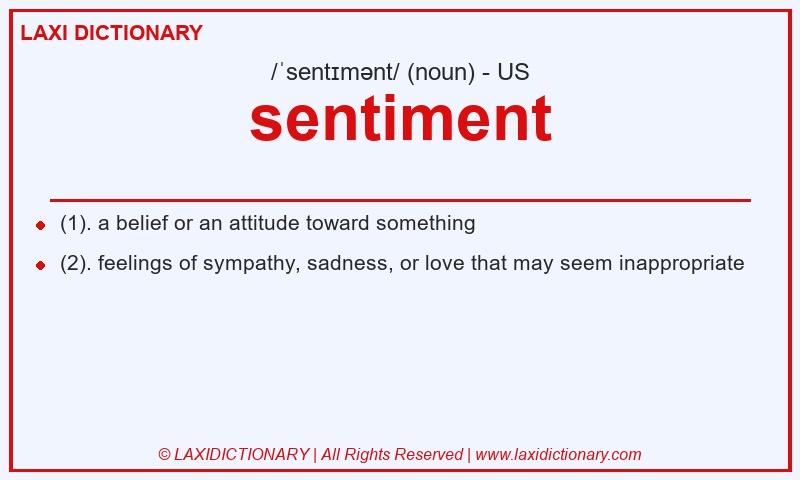 Definition sentiment in American English