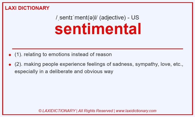 Definition sentimental in American English