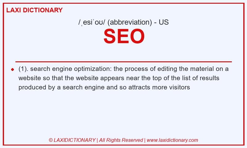 Definition SEO in American English