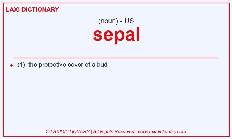 Definition sepal in American English