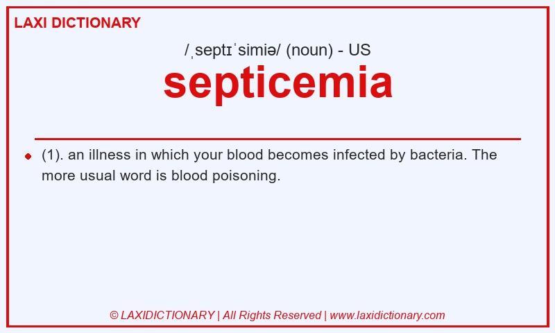 Definition septicemia in American English