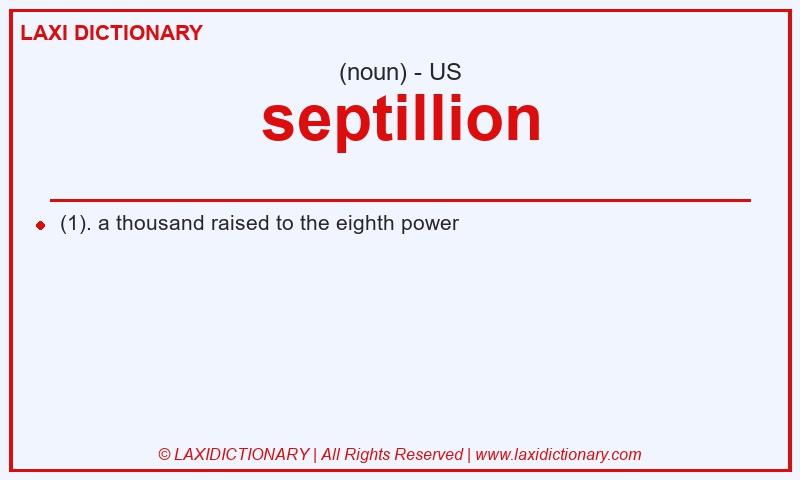 Definition septillion in American English