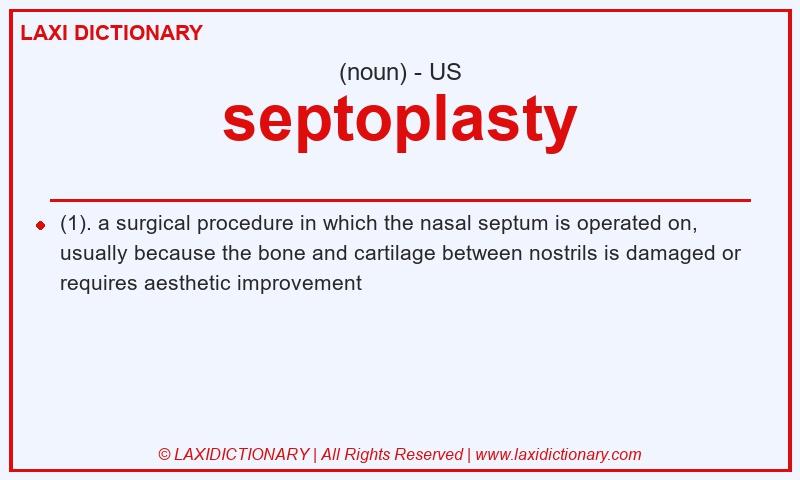 Definition septoplasty in American English