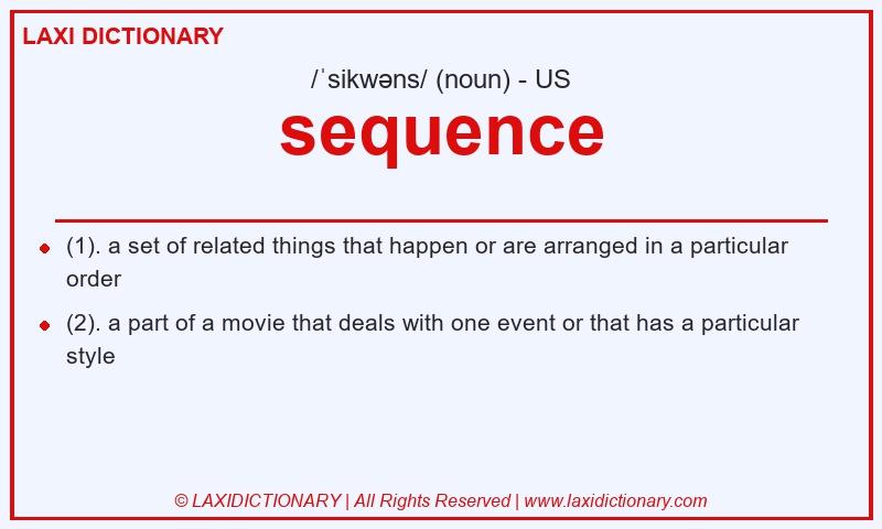 Definition sequence in American English