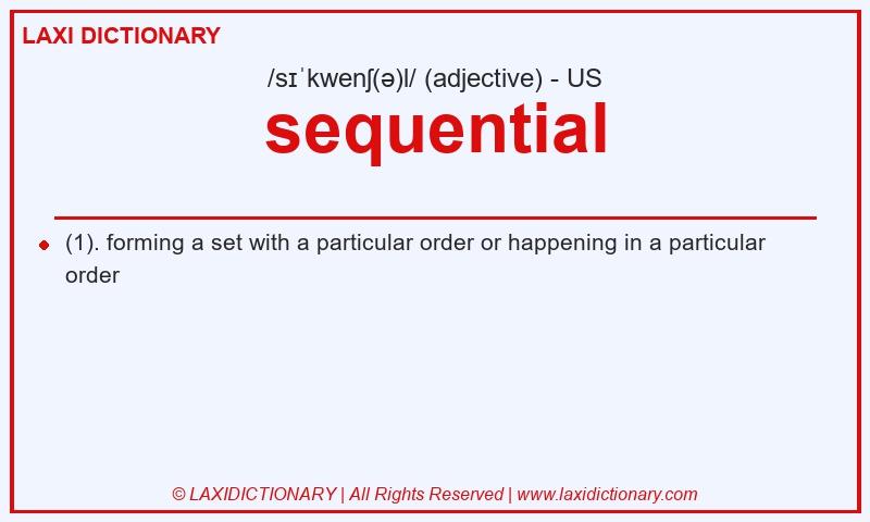 Definition sequential in American English