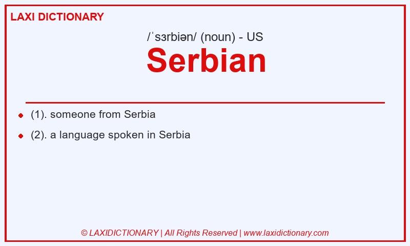 Definition Serbian in American English