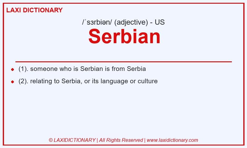 Definition Serbian in American English