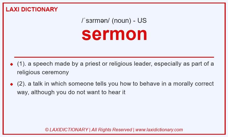 Definition sermon in American English