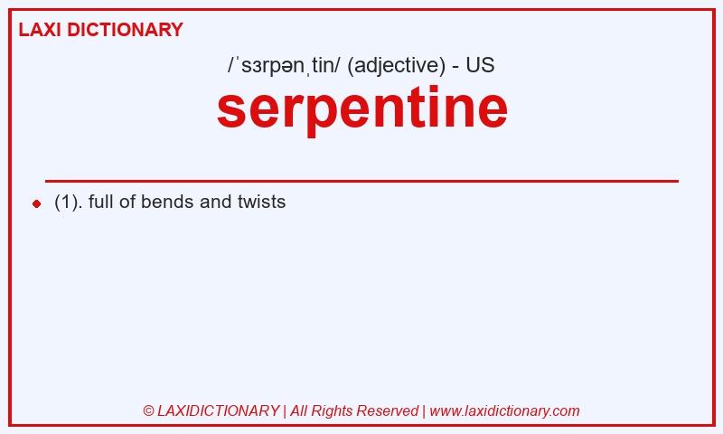 Definition serpentine in American English