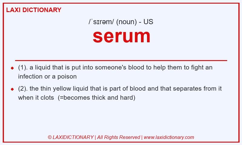 Definition serum in American English