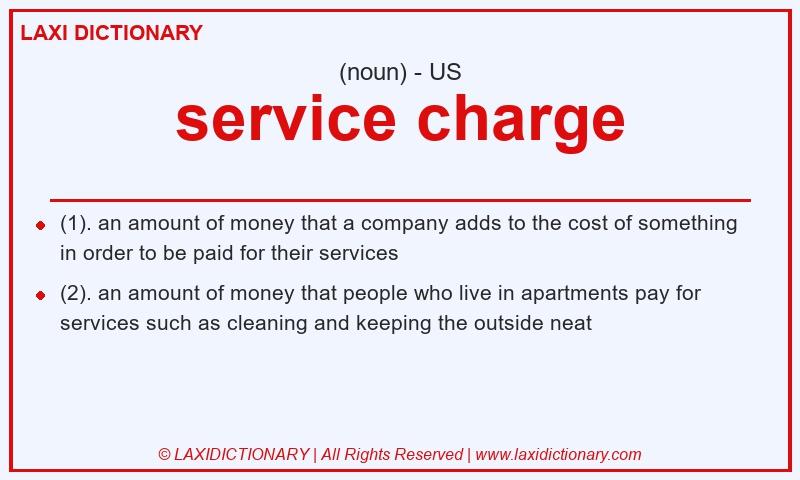 Definition service charge in American English