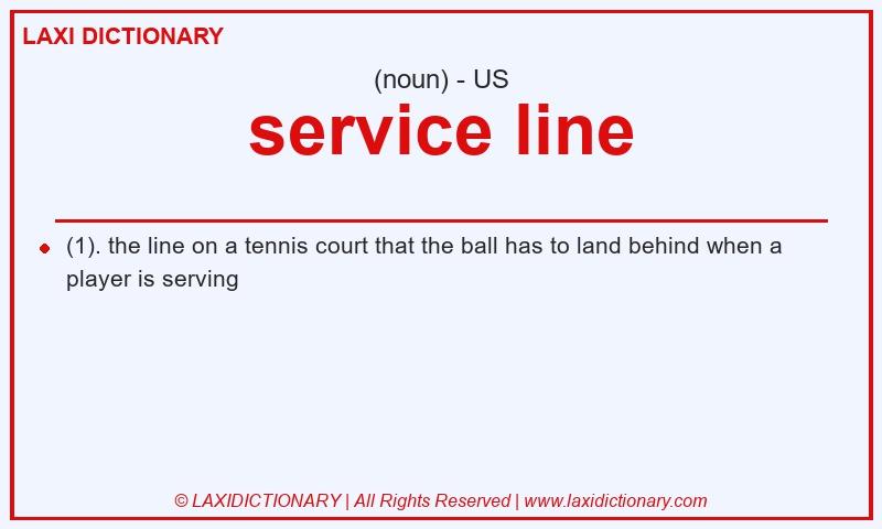 Definition service line in American English