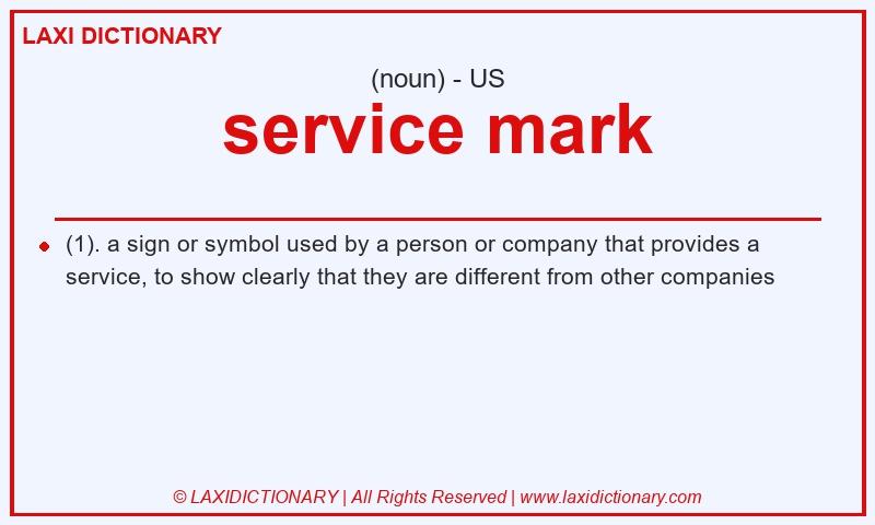 Definition service mark in American English