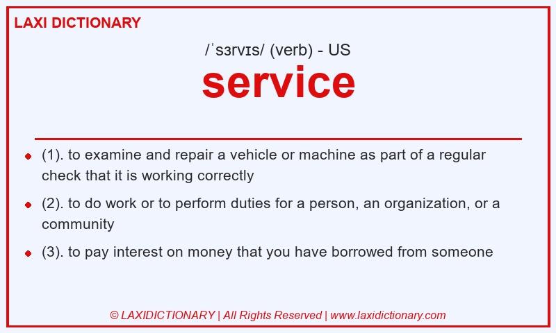 Definition service in American English