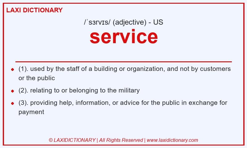 Definition service in American English