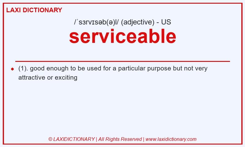 Definition serviceable in American English