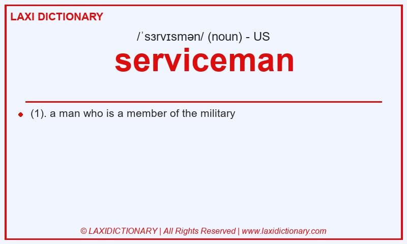 Definition serviceman in American English