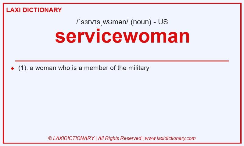 Definition servicewoman in American English