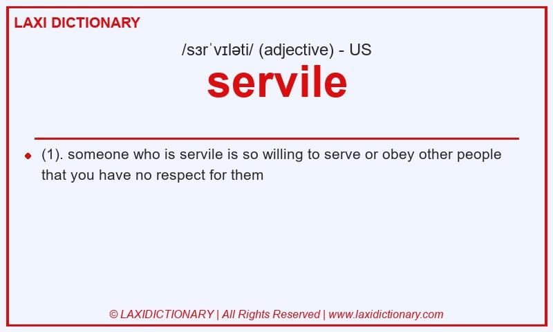 Definition servile in American English