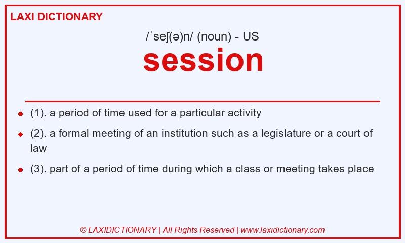 Definition session in American English