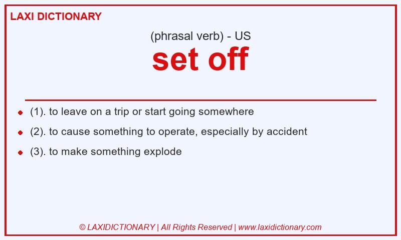 Definition set off in American English