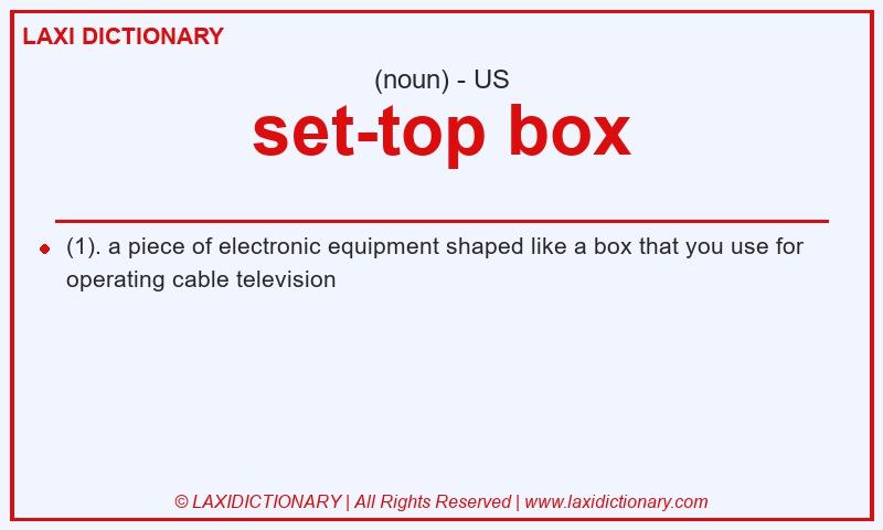 Definition set-top box in American English