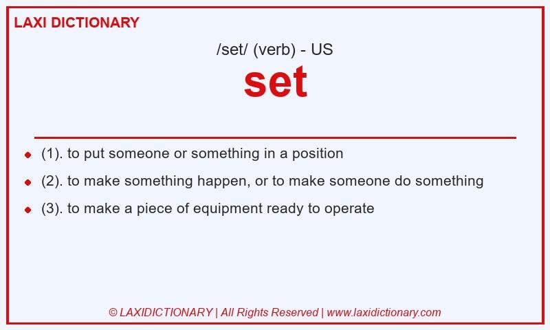 Definition set in American English