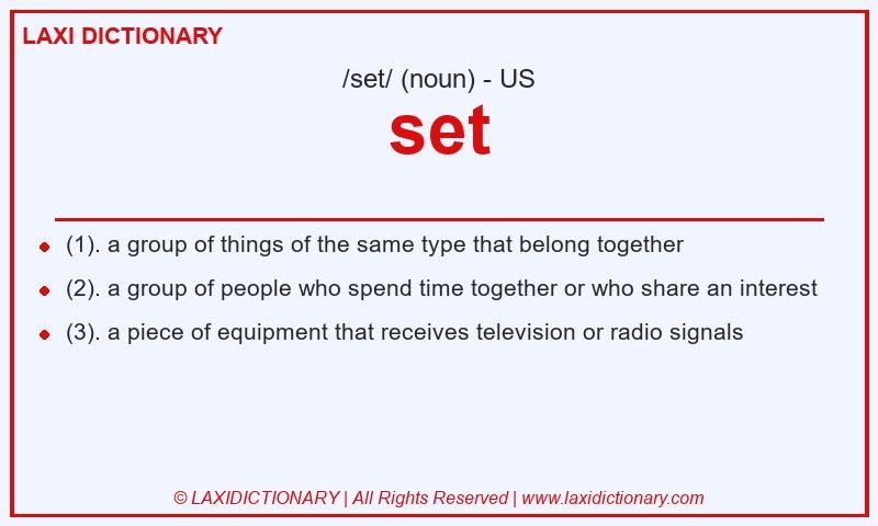 Definition set in American English