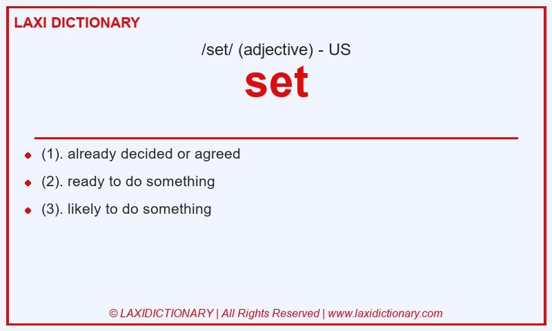 Definition set in American English