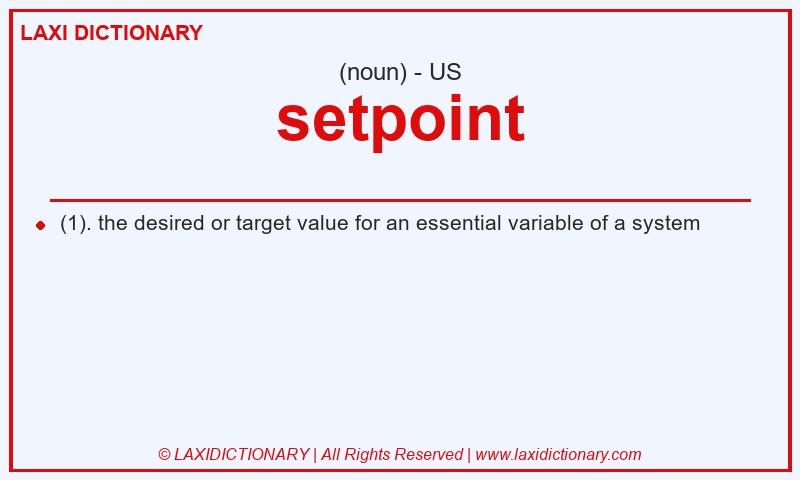 Definition setpoint in American English