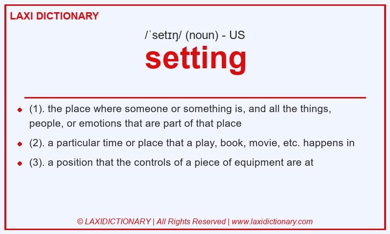 Definition setting in American English