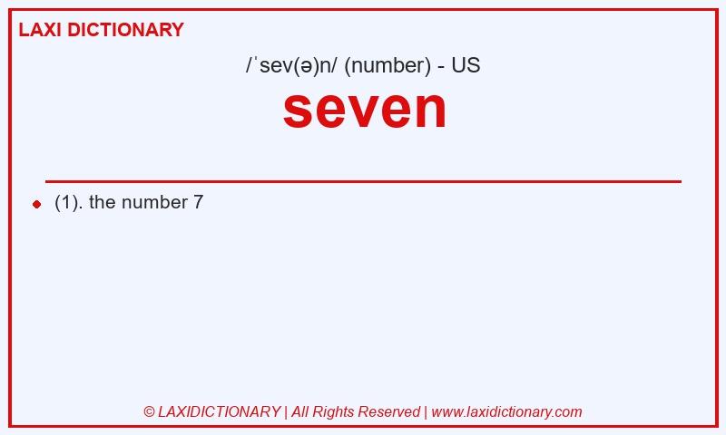 Definition seven in American English