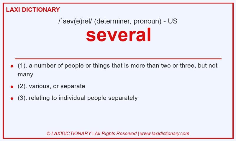 Definition several in American English