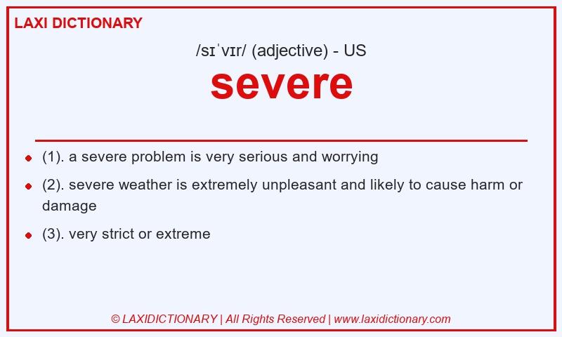 Definition severe in American English