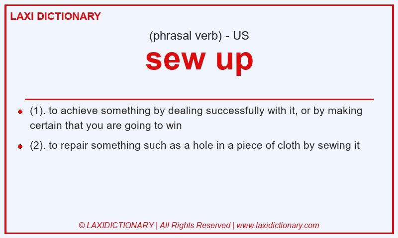 Definition sew up in American English