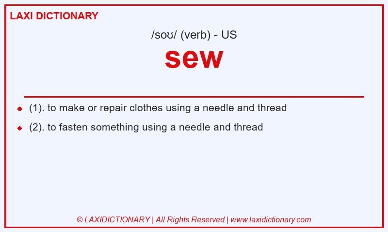 Definition sew in American English
