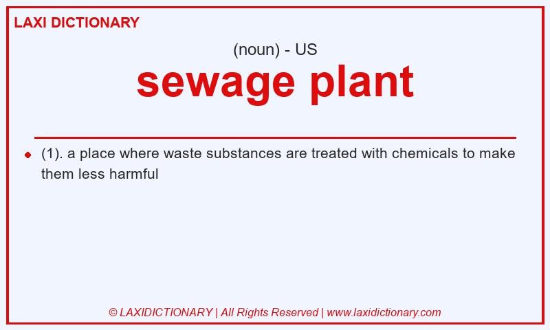 Definition sewage plant in American English