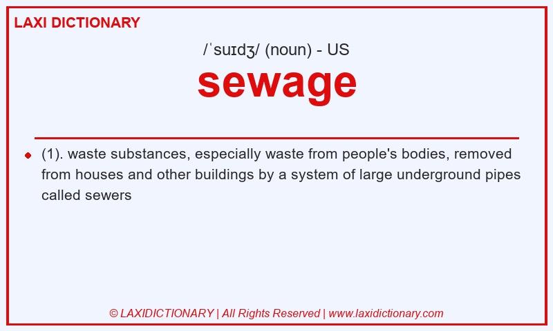 Definition sewage in American English