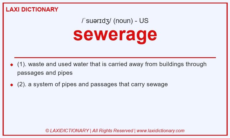 Definition sewerage in American English