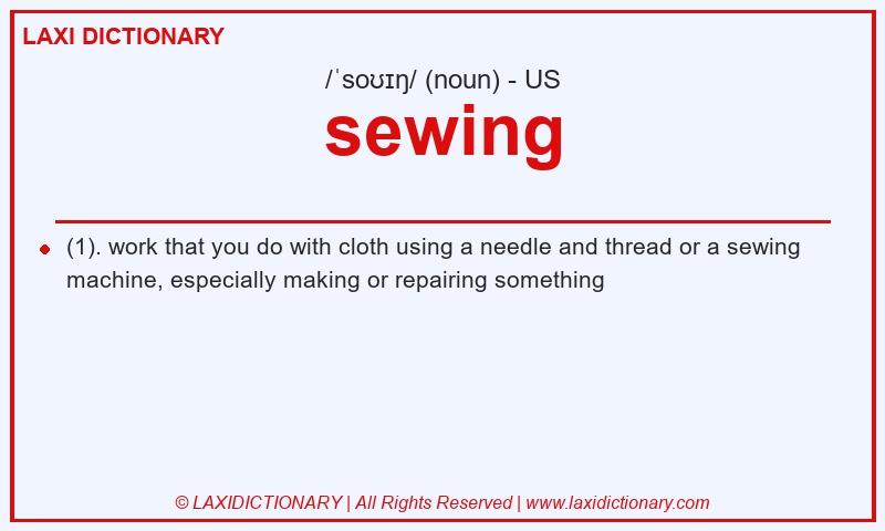 Definition sewing in American English