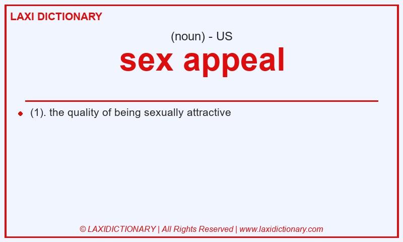 Definition sex appeal in American English