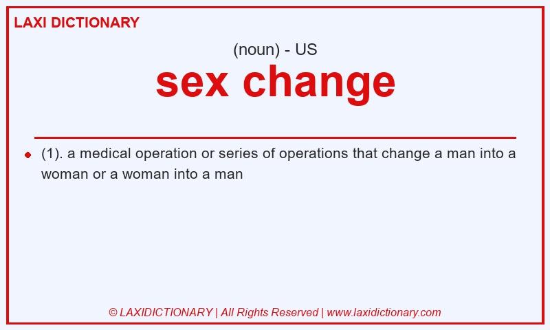 Definition sex change in American English