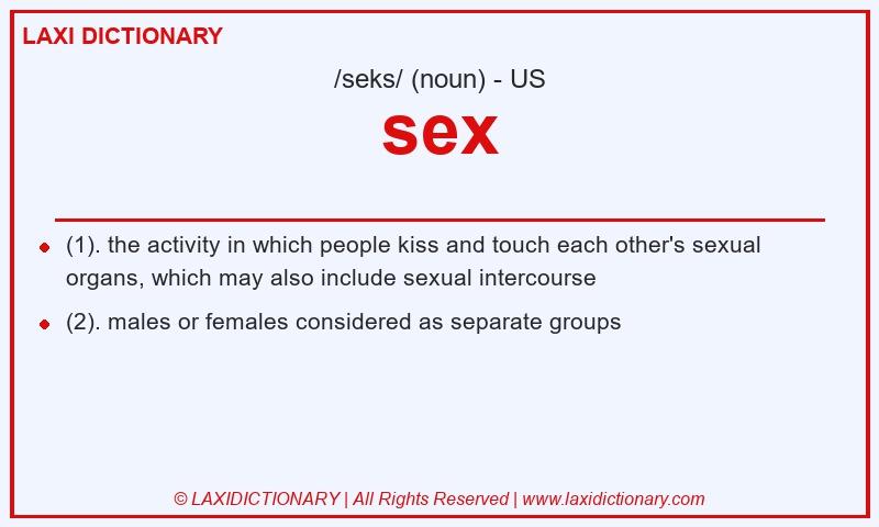 Definition sex in American English