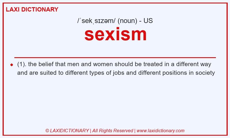 Definition sexism in American English