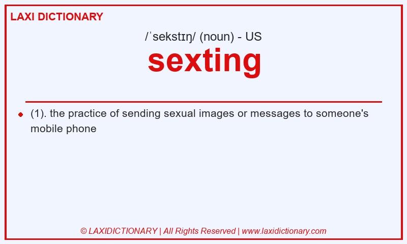 Definition sexting in American English