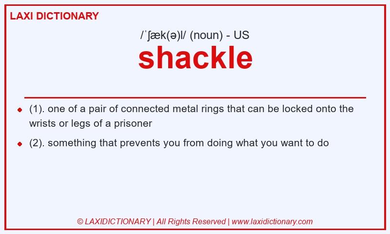 Definition shackle in American English