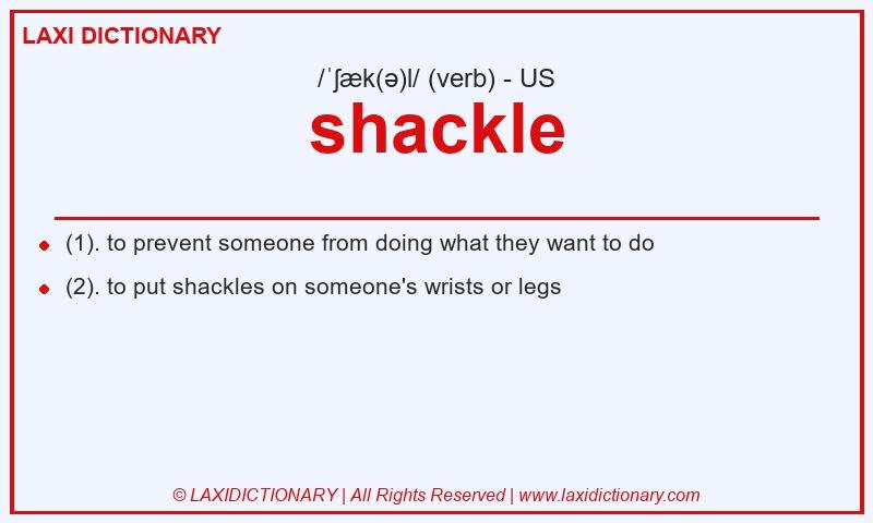 Definition shackle in American English